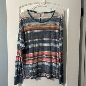 Free People Striped Long Sleeve Beach Preppy Top, size small. Just like new.